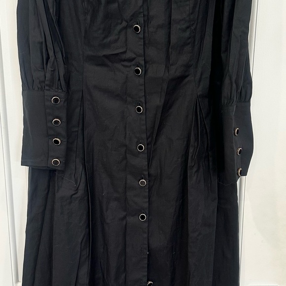 Reformation Elegant Black Button-Down Dress - Picture 4 of 6